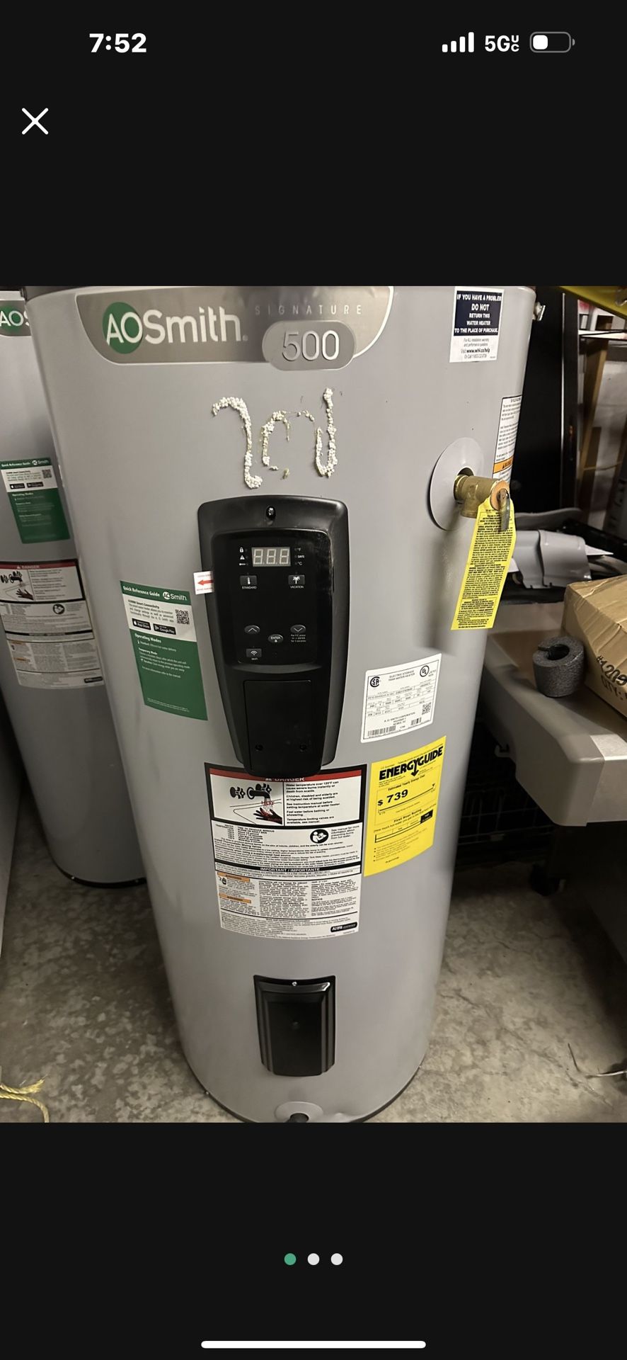 Brand New A O Smith 55 Gallons Electric Water Heater