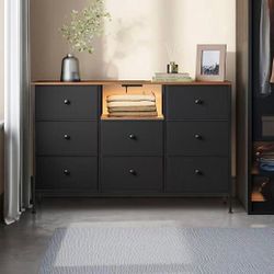 Dresser For Bedroom Black With Light