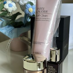 NEW Estée Lauder Soft Clean Foaming Cleanser & Lift + Repair Skincare Duo