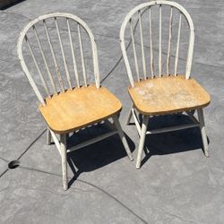 2 Wooden Chairs