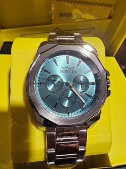 Invicta Chronograph Watch Teal Dial