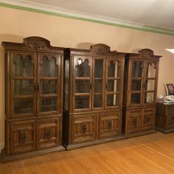 3 Vintage China Cabinets