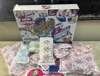NIB: ZURU 5 Surprise Mini Brands Series 3 Mini Mart Playset along w several unboxed mystery packs containing the components & miniatures!
