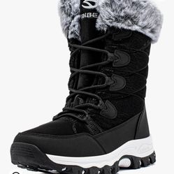 HOBIBEAR Women's Waterproof Winter Snow Boots Lightweight Warm Faux Fur Lined Mid-Calf Booties
