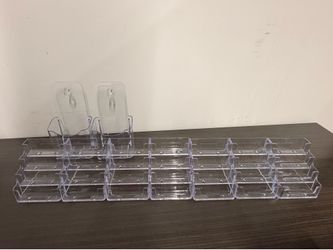 Acrylic 4-Tier Business Card Display Stands & Brochure Holders