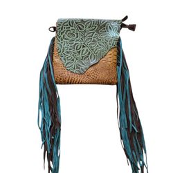Myra Leaf Spring Concealed Carry Plant Leaf Lover Western Fringed Purse