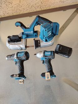 Hercules 20v Cordless Brushless Band Saw Hammer Drill and 1£
