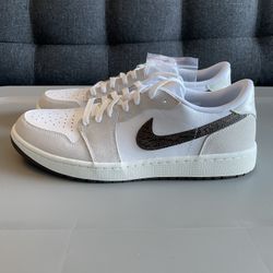 Nike Air Jordan 1 Low Golf - Men's Size 12.5 - DD9315-116 Light Orewood/Elephant