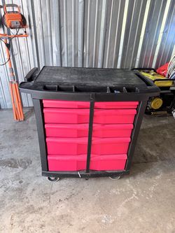 Rolling Utility Cart with Storage Drawers