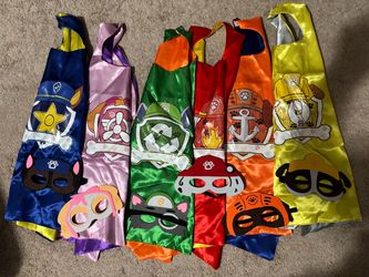 Paw patrol masks and capes set