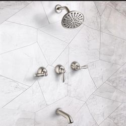 3 Handle Tub and Shower Faucet Set