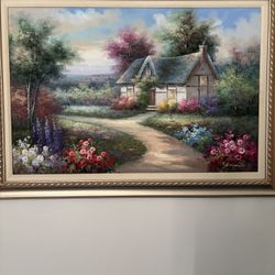 Large Oil Canvas Painting 