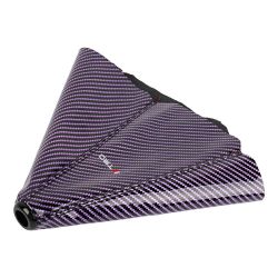 Brand New Universal TRD Carbon Fiber Purple Leather PVC Style Black Stitch Leather Gear Manual Shifter Shift Knob Boot