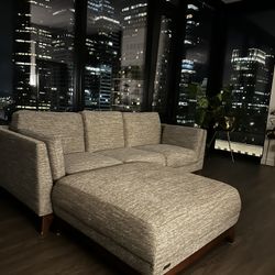 Modern Article Ceni Sofa + Ottoman Set (Quarry Gray) – Stylish & Comfortable