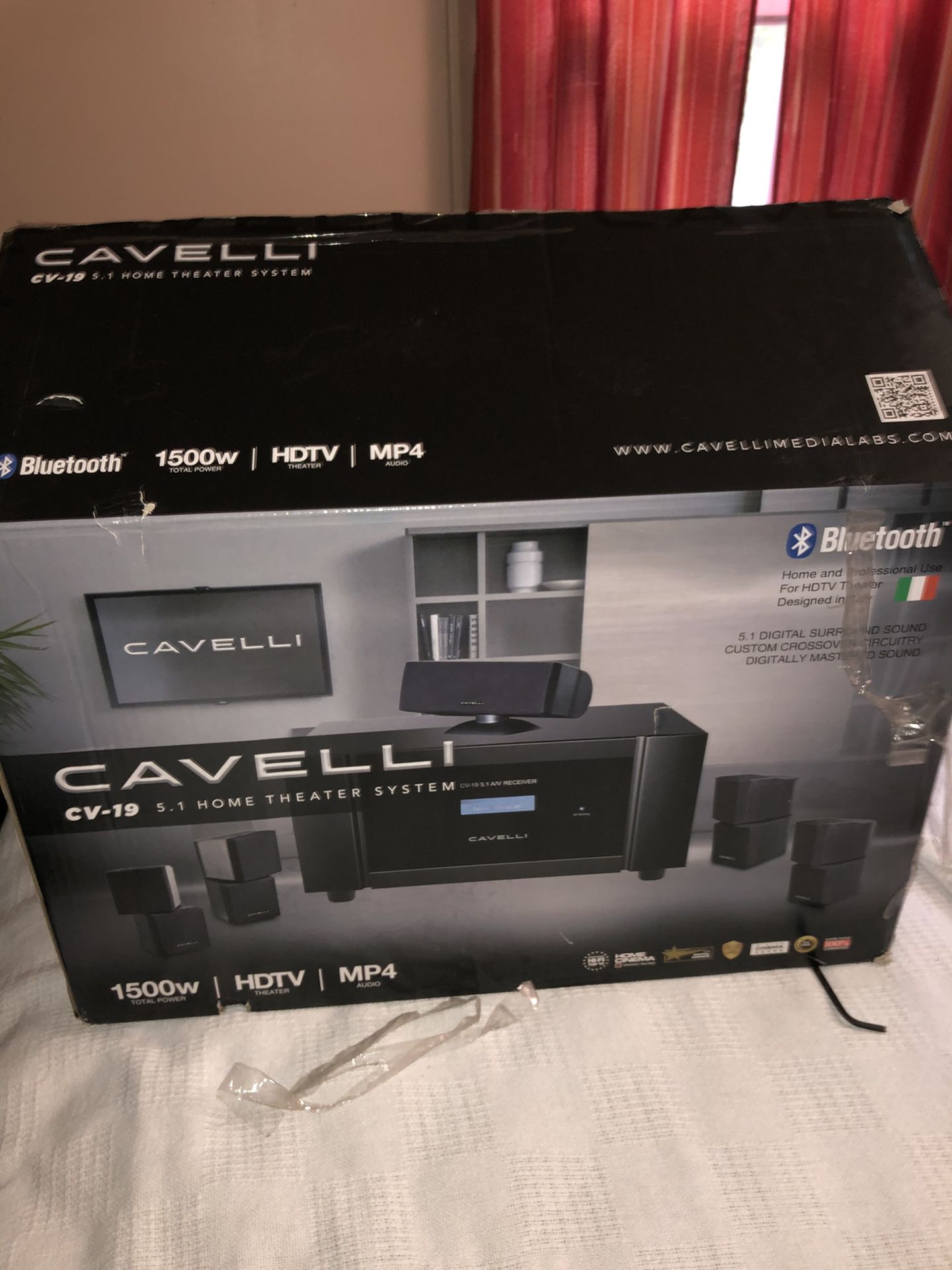 CAVELLI HOME THEATER WITH BLUETOOTH/FM SYSTEM