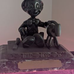 Bronze Pinocchio Plaque With Marble Bottom