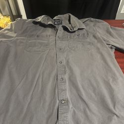 Carhartt Rugged Flex Relaxed Fit Gray Work Short Sleeve 103555 Button Shirt 3XL