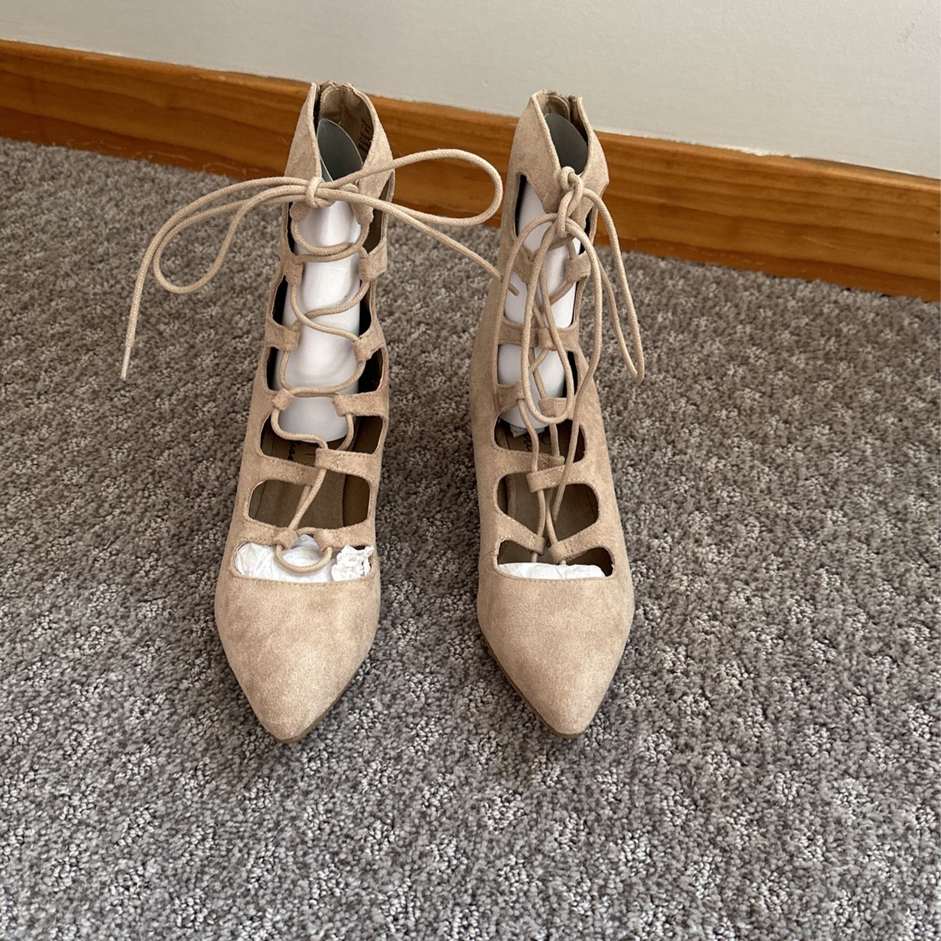 Brand New Tan Suede Booties