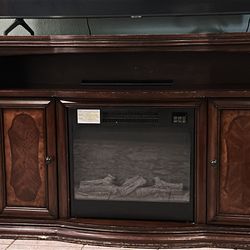 Electric fireplace tv stand