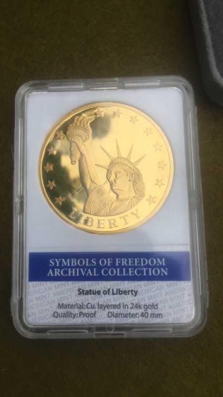 Symbols of freedom archival collection Statue of Liberty gold coin proof