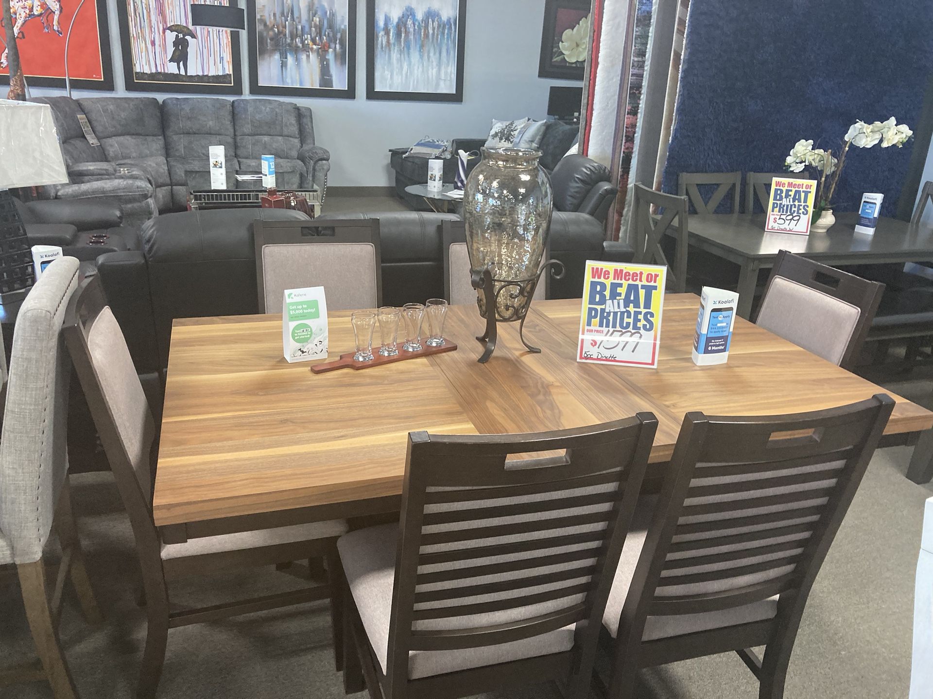 Light Modern Wood 7 Piece Set