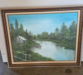 Scenic canvas painting