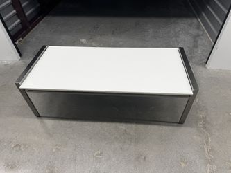 Mid-Century Genuine Marble and Chrome Coffee Table