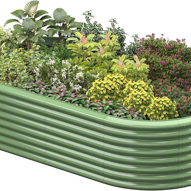 6FT(L)×3FT(W)×2FT(H) Raised Garden Bed Outdoor for Vegetable, Clearance Raised Garden Beds for Flower, Garden Planter Box for Herb, Succulent, Fruit-L