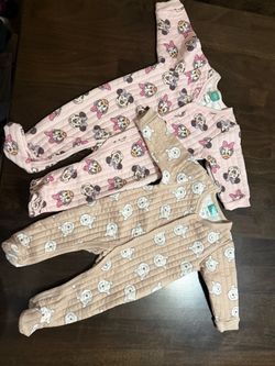 Disney Baby Footed Sleeper Onesies Set of 2