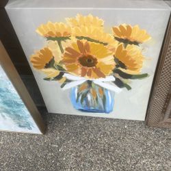 Sunflower Picture Great Condition No Scratch 