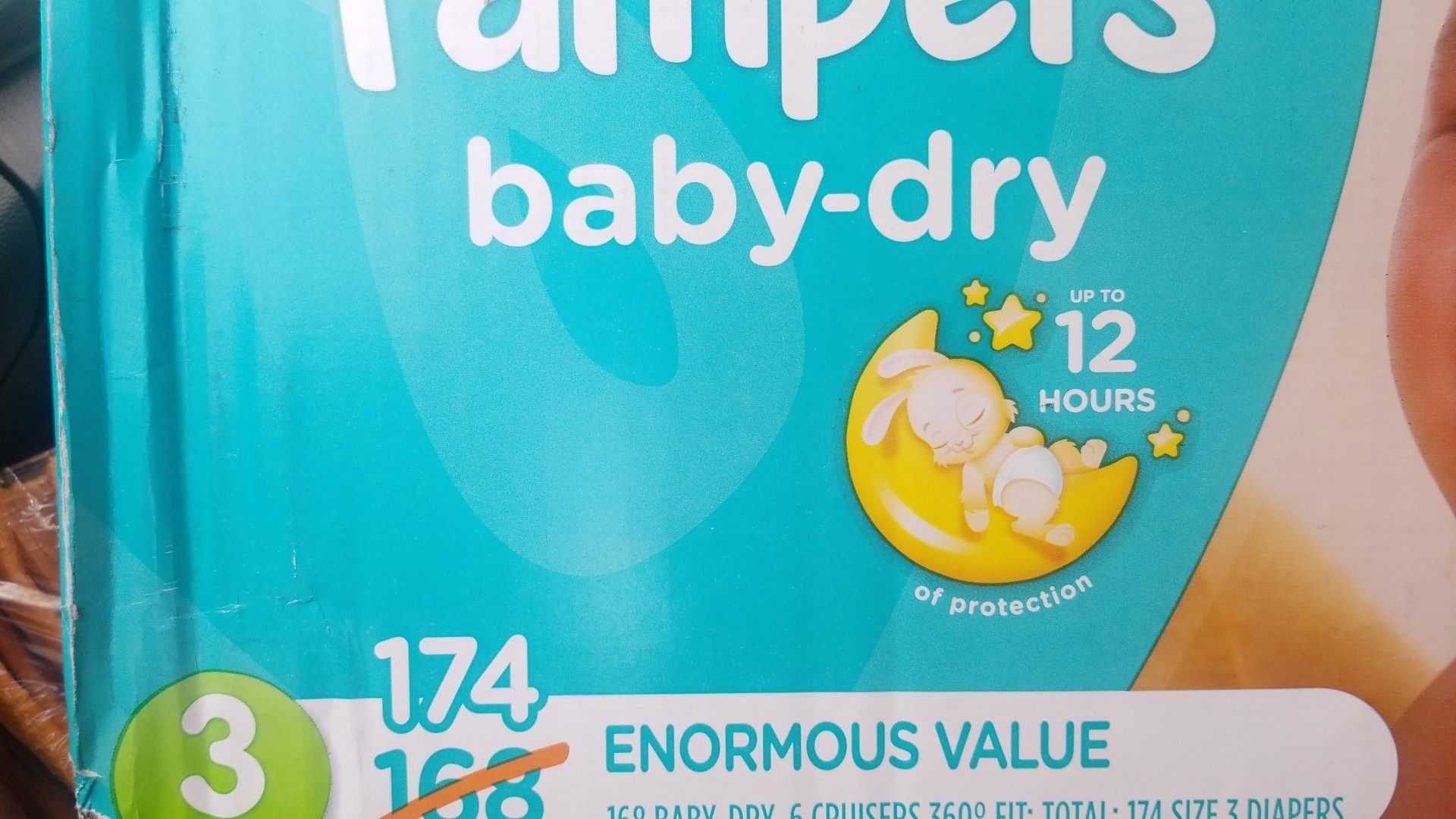 Diapers Pampers size 3 168+6 =174 account