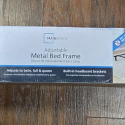 Mainstays Adjustable Metal Bed Frame New in Box Twin Full Queen