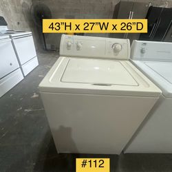 Whirlpool Washer Top Load Electric (#112)