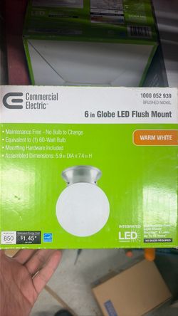 Commercial Electric 6 in. Globe LED Flush Mount Ceiling Light