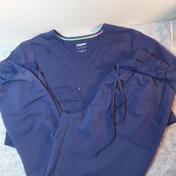 Scrubstar Woman's Size LG. Set Top And Bottoms Scrubs Must Pick Up