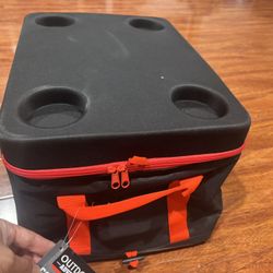 40Can Collapsible Cooler Box, Versatile Insulated Leakproof Cooler Bag with Hard Inserts and 4 Cup Holders, Large Ice Chest for Beach, Travel, Camping