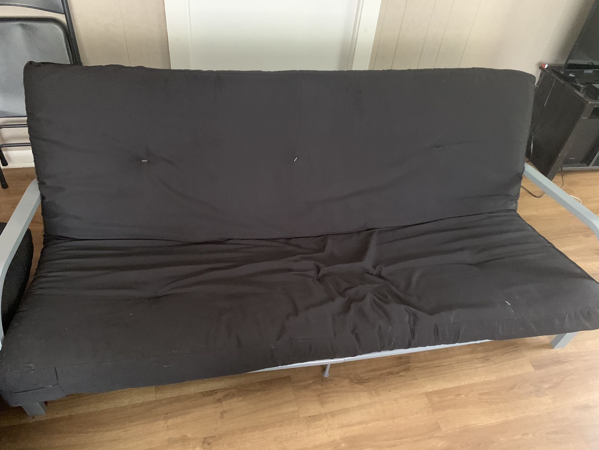 2 Black Comfortable Futons 