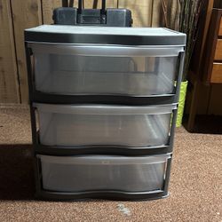 3-drawer Plastic Storage Drawer Unit