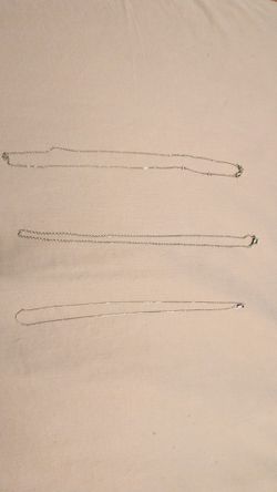 3 Silver Chain Necklaces