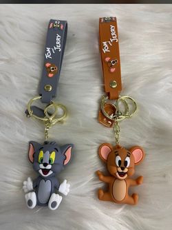 Tom And Jerry ,Stich,dodgers ,power puff Girls Starbucks Keychains