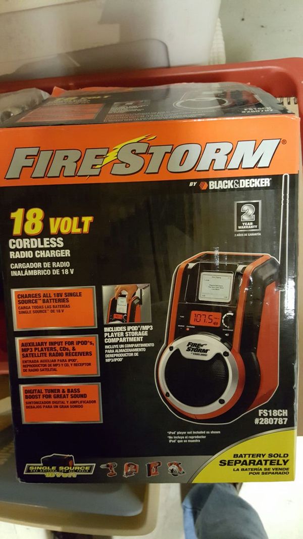 Brand New Black and Decker Firestorm 18V Radio Charger for Sale in