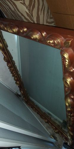 Mirror gold burgundy