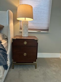 West Elm Campaign-Style Nightstands – Pair