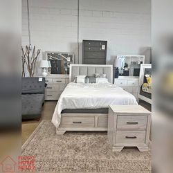 4 Pieces King & Queen Bedroom Set