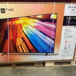 75" Screen Led Smart 4k By LG ThinQ.  1 Year Warranty 