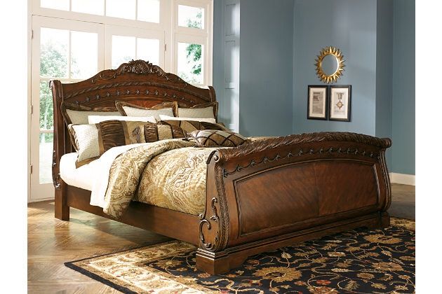 New in the box Ashley north shore king sleigh bed