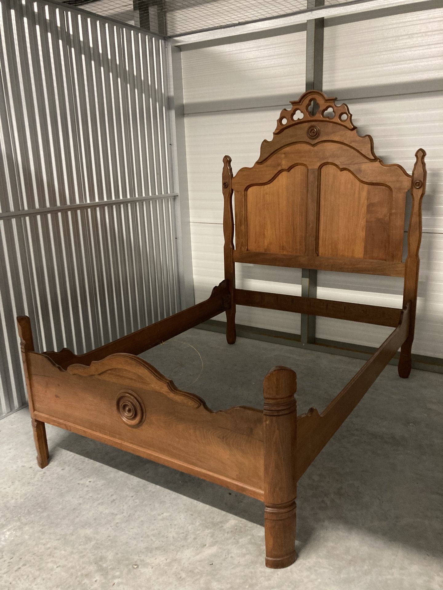Victorian Walnut Bed - Circa 1865