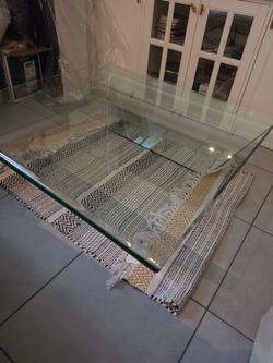 All glass cocktail table