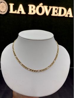 14k Solid Figaro Mariner Chain