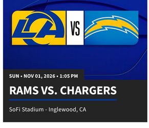 Rams vs chargers  2026  🎟️ 🎟️